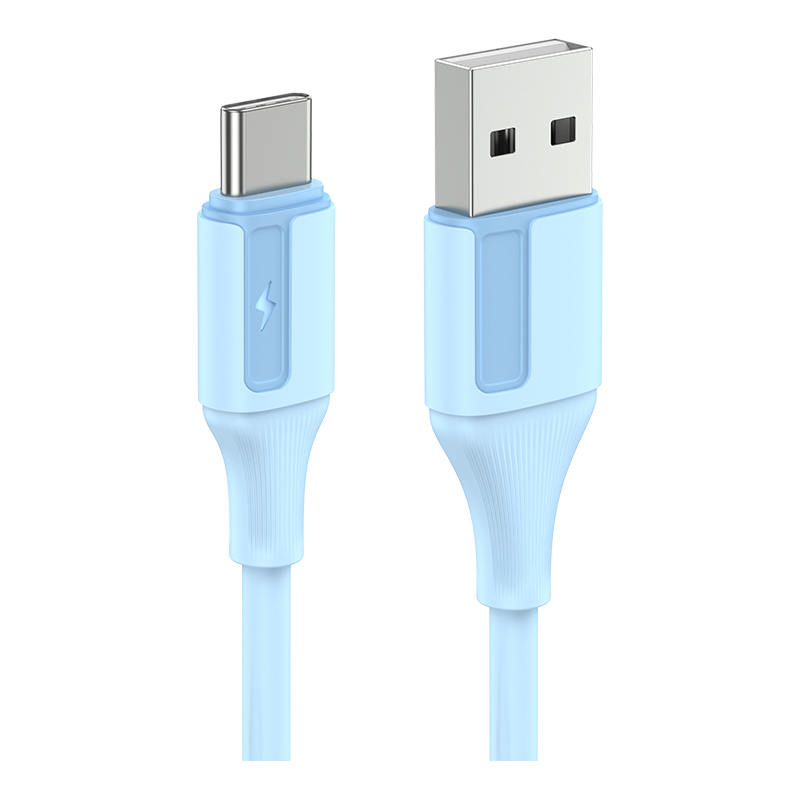 Colorful three times injection macron silicone cable
